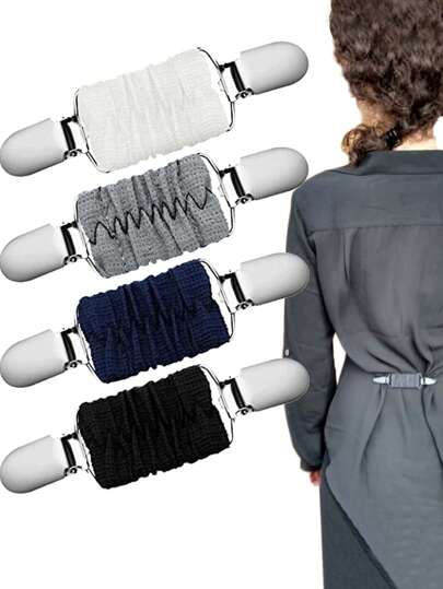 1 peça / 2 / 3 peças Novo Conjunto de Presilhas para Ajuste de Vestido Elásticas, Presilhas para Apertar Vestido, Cardigã, Colarinho, Camisa, Ajuste nas Costas para Mulheres