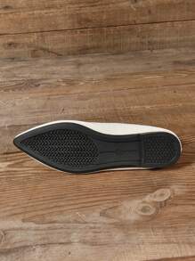 Tacones bajos beige, zapatos de trabajo suave de diseño versátil y nuevo para el transporte, bailarinas de punta plana - Beis - Ver 7