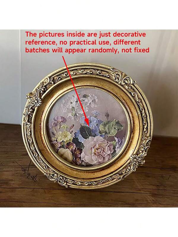 1 pieza Marco de fotos de resina de estilo europeo con decoración relieve, para colgar en la pared o mostrar sobre una mesa, ideal para fotos de bodas e infantiles