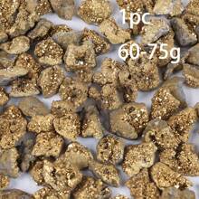 1pc Electroplated Gold Crystal Agate Cluster - Suitable For Home Decor, Crystal Specimen Collection, High-End Diy Jewelry Decoration, Festival Party, The Best Holiday Gift