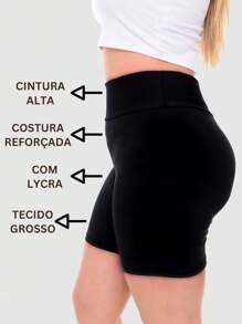 Kit 2 Women's Suplex High Waist Butt Lifting Fitness Gym Shorts - 灰/黑 - 查看 4