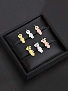 Customized Name Necklace Pendant, Stainless Steel Kids Jewelry, Family Birthday Gift - Multicolor - View 5