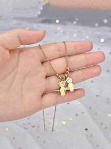 Customized Name Necklace Pendant, Stainless Steel Kids Jewelry, Family Birthday Gift - Multicolor - View 3