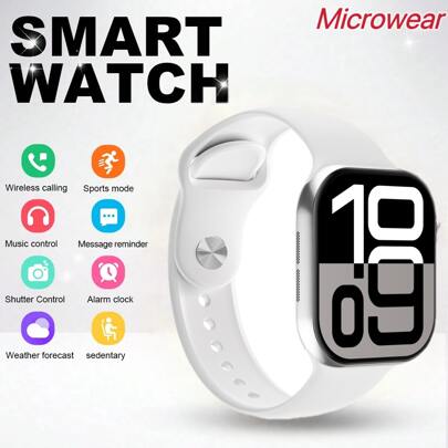 Microwear Unisex Smart Watch/Sports Watch, Customizable Wallpaper, Music Control, Social App Notifications, Call/Message Alerts, Heart Rate Monitoring, Multiple Sports Modes, Alarm, Sedentary Reminder, Phone Finder, Music Player, Stopwatch, Pedometer, Distance, Calorie, Sleep Monitoring, Heart Rate, Blood Pressure, Blood Oxygen, Device Finder, Language Switch, Raise To Wake