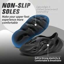 Foam Runners Shoes For Men Women, Soft Cloud Slides Slippers Non-Slip Walking Sandals, Beach Platform Pillow Sandals Lightweight Slip-On Foam Runners, Outdoor Quick-Drying Sports Slides