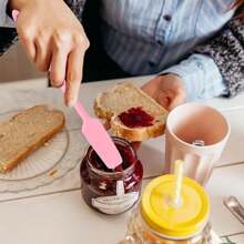 2 件长柄硅胶罐子刮刀不粘橡胶刮刀硅胶刮刀适用于罐子、冰沙、搅拌机烹饪烘焙搅拌混合工具 - 彩色 - 查看 3