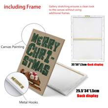 1pc Vintage Merry Print Fun Holiday Decor Typography Wall Art Watercolor Sled Poster Present Print ,Wall Decoration Posters, Wall Canvas Decoration, Ideal Gifts For Hallway Bedrooms And Living Room Home Decor Christmas Decorations Room Decor Christmas