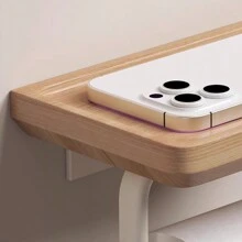 Wooden Tissue Paper Holder, Bathroom Toilet Paper Roll Dispenser, Phone Storage Rack - one-size - View 4