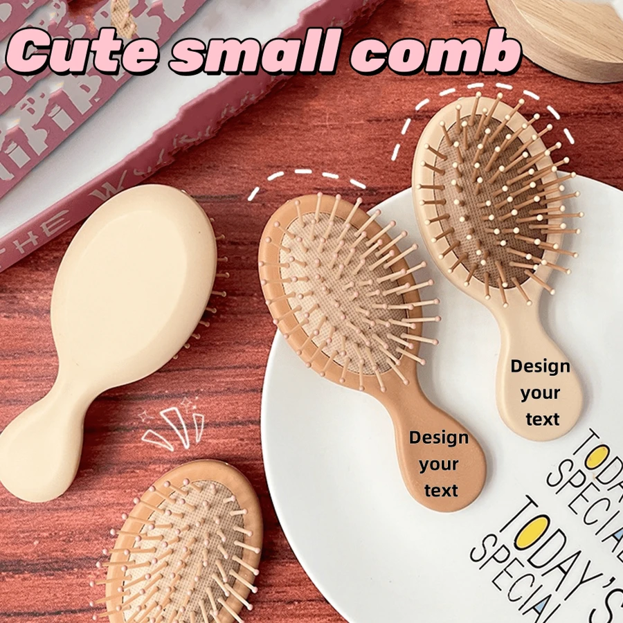 [Tùy chỉnh] Lược túi khí nhỏ gọn và di động, Lược massage nhẹ nhàng cho đầu phụ nữ, Lược đệm khí tại nhà, Khắc laser văn bản tùy chỉnh để thêm phần thú vị - Nhiều màu - Xem 1