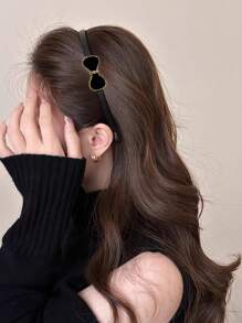 1 Stück Einfaches, elegantes Leder-Haarband mit Skinny-Strass-Schleife für Damen, hochwertiges, vielseitiges, stilvolles Haarzubehör, geeignet für den täglichen Gebrauch, Haarband, Haarreifen, Haarschmuck, Schönheit, Heimtextilien - Verschiedenfarbig - Übersicht 3