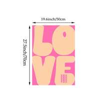 1/3 件爱情海报帆布画时尚复古爱你印刷美学印刷优雅墙壁艺术床头时尚家居装饰无框 - 彩色 - 查看 12