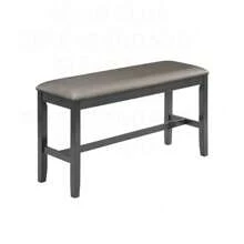 Modern 1pc Light Brown Seats Counter Height Bench Dining Room Wooden Fabric Upholstered Furniture Footrest,ChicFurnish8