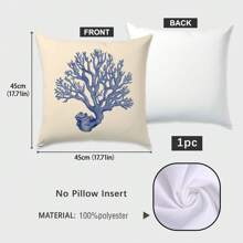 1 件/4 件 17.7*17.7 英寸 (45*45 厘米) 海底世界蓝墨海洋动物（海马、海星、珊瑚、海龟）印花枕套（单面印花），家居装饰抱枕套，适用于卧室、沙发、汽车，适合日常或家居奢华简约使用 - 彩色 - 查看 14
