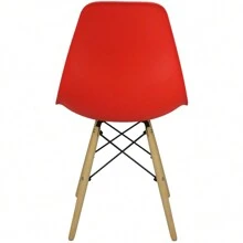 LIANTO CASA E DECOR Charles Eames Eiffel Dining Chair Solid Wood Legs Iron Frame Polypropylene Seat Kitchen Office - 查看 4