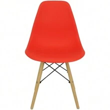 LIANTO CASA E DECOR Charles Eames Eiffel Dining Chair Solid Wood Legs Iron Frame Polypropylene Seat Kitchen Office - 查看 3