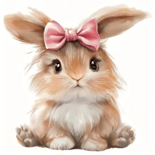 1/2/3pcs Cute Rabbit Heat Transfer Stickers, DIY Apparel Heat Press Decoration For T-Shirts, Sweatshirts, Bags & More - Multicolor - View 1