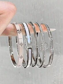 Camhanno 1 pièce de bracelet en acier inoxydable neutre délicat et polyvalent, parfait pour offrir à un ami