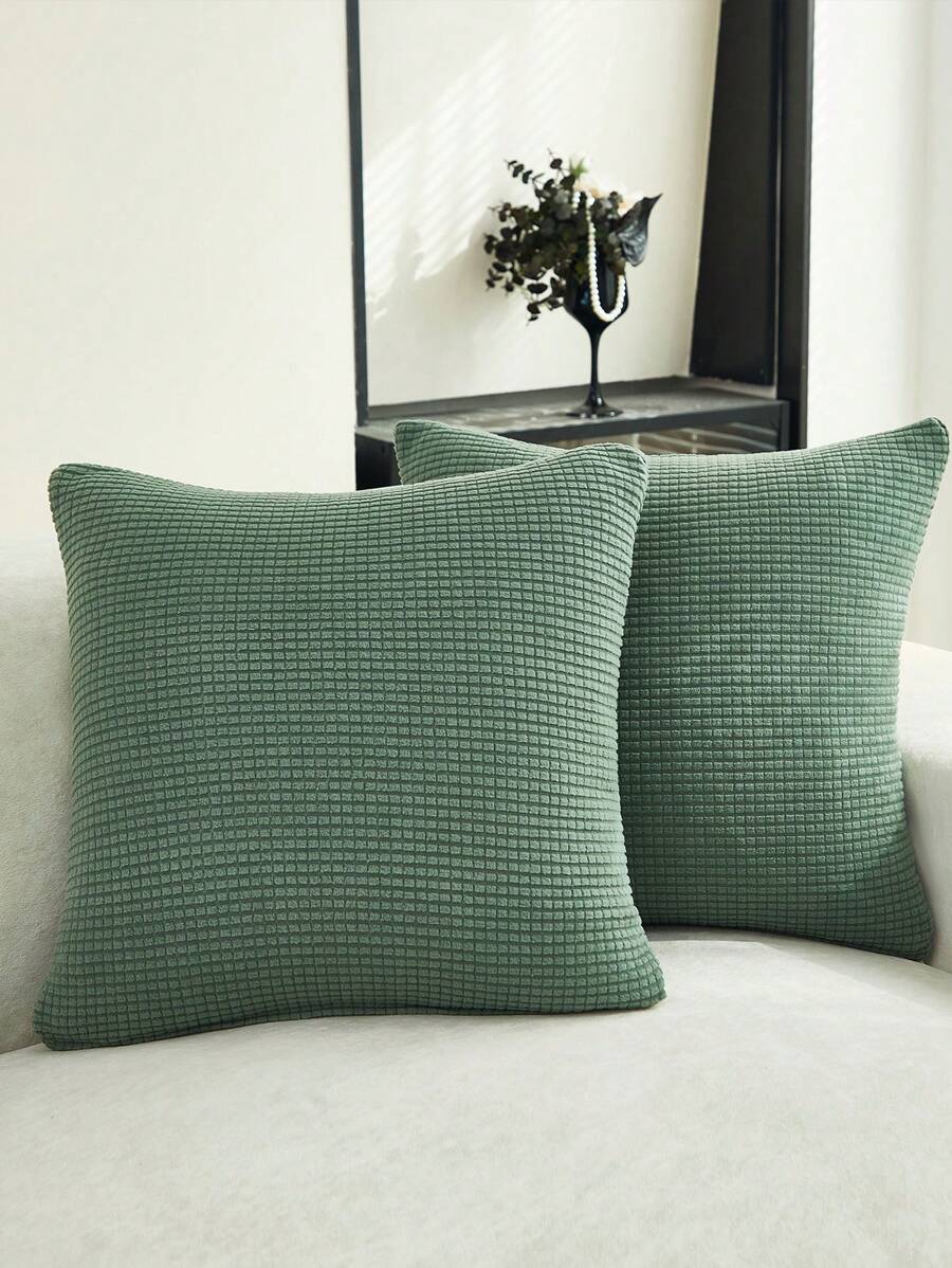 1PC Jacquard Pillowcase Sofa Pillow Covers Home Decoration Cushion Protective Cover - Lime Green - View 1