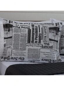 Kit 03 Pieces Bedspread Queen King Fascinio 100% Cotton Soft Touch Double-Sided Quilted Printed - màu đen - Xem 3