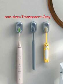 1 件装牙刷架，壁挂式简约防尘牙刷架，无需钻孔，带自动闭合盖，家居浴室装饰秋季装饰返校