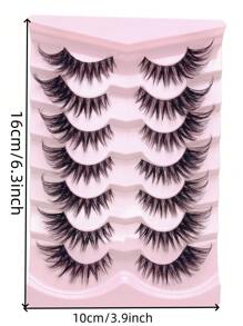 7 Pairs Cat Eye Style Long Cartoon False Eyelashes, Natural Look Winged Eyelash Extensions For Makeup - Cat Eye Lashes - View 3