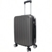 Maleta de cabina de avión, equipaje de mano, trolley de viaje, ABS, rígido, 4 ruedas, maleta de cabina rígida con asa telescópica, 57 x 35 x 20 cm, maleta de viaje duradera y resistente al agua