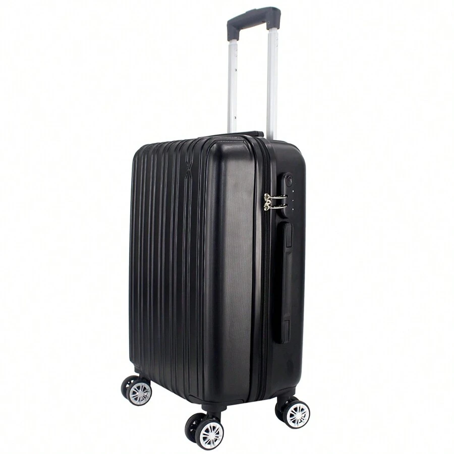 Maleta de cabina de avión, equipaje de mano, trolley de viaje, ABS, rígido, 4 ruedas, maleta de cabina rígida con asa telescópica, 57 x 35 x 20 cm, maleta de viaje duradera y resistente al agua