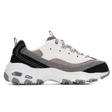 Skechers Zapatos casuales de la serie D'LITES, zapatos para mujeres con absorción de impactos y durables, zapatos deportivos y casuales para fitness, zapatos de panda, tenis gruesos 149906 - Negro/Gris - Ver 2