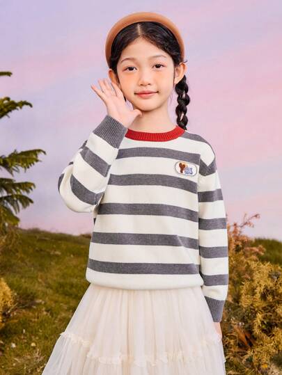 mini bala Parent-Child Knit Sweater, Warm And Comfortable For Autumn/Winter