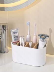 1 pièce Support de brosse à dents et support de dentifrice pour salle de bain, support de brosse à dents pour douche, support multifonctionnel pour brosse à dents, support de brosses à dents pour salle de bain, porte-brosse à dents, décoration de salle de bain, décoration d'automne, retour à l'école