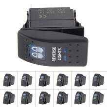 1 黑色 12V 20A 5P 推杆开关带蓝色LED灯，防水功能，共12种规格 - 查看 2