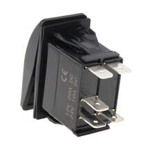 1 黑色 12V 20A 5P 推杆开关带蓝色LED灯，防水功能，共12种规格 - 查看 5