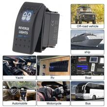 1 黑色 12V 20A 5P 推杆开关带蓝色LED灯，防水功能，共12种规格 - 查看 6