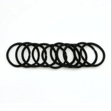 10/30 件 4 毫米高弹力橡皮筋发圈，无接缝，无伤害，黑色橡皮筋，绑在马尾辫发饰上 - 黑色 - 查看 11