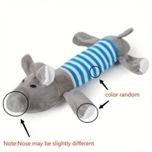 [Apto para perros pequeños/medianos] Juguete masticable para perro con diseño de cerdo y elefante, resistente y con chirrido, suministros interactivos para mascotas, ideal para masticadores agresivos