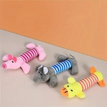 [Apto para perros pequeños/medianos] Juguete masticable para perro con diseño de cerdo y elefante, resistente y con chirrido, suministros interactivos para mascotas, ideal para masticadores agresivos
