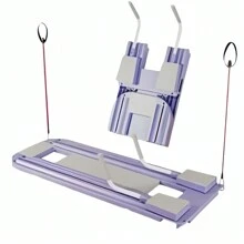 Pilates Reformer Board Set, Abdominal Exercise Machine Training Board, Multi-Purpose Exercise Equipment, With Elbow Support + Resistance Bands - Màu tím - Xem 1