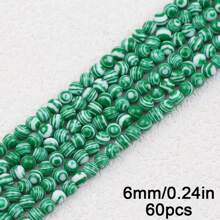 4/6/8/10mm 彩色合成碧玉圆珠，适用于 DIY 珠宝、手链、项链、服装配饰、装饰 - 孔雀石珠 - 查看 41