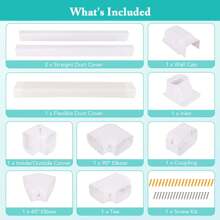 Lifezeal 4" PVC Decorative Mini Split Line Set Cover With Flexible Duct & Straight Duct - 4 Inches - View 6