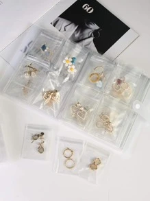 1pc Matte Transparent Jewelry Storage Album, Comes With 30pcs Anti-Oxidation Storage Bags, Ideal Gift For Women To Organize Rings, Earrings And Necklaces, Suitable For Sunny, Travel, Back To School Occasions