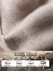 1 件女士 100% 羊毛厚贝雷帽，温暖时尚针织帽，适合秋冬季 - 多色 - 查看 11