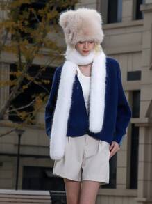 1 chiếc khăn choàng cổ nhung màu Macaroon, ấm áp và dài, thích hợp để mặc hàng ngày, khiêu vũ, tiệc tùng, đi làm, giải trí tại nhà, phụ kiện thời trang và thanh lịch cho quý cô - Nhiều màu - Xem 9