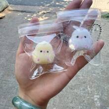 1 件/2 件小鸡柔软玩具装饰，送给朋友的减压礼物（随机颜色钥匙扣），用于珠宝制作钩针工艺品艺术背包装饰，奢华手袋配件，情人节，时尚珠宝配饰，情侣生日和节日礼物，适用于包包饰品车钥匙 - 彩色 - 查看 5