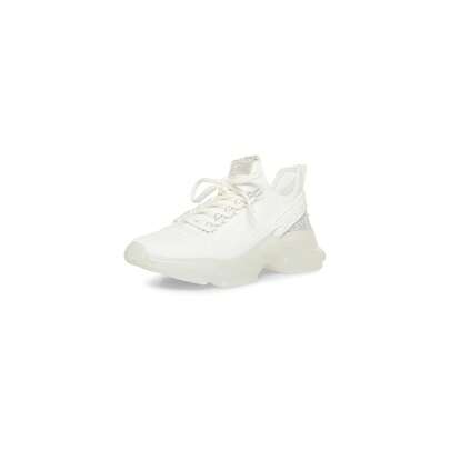 Steve Madden Maxima White Platform Boyfriend Chunky Lace Up Low Top Sneakers