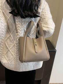 Women's High-End Handbag, New Handbag, Versatile Work Bag, Multifunctional Fashion Shoulder Bag With Large Capacity - Khaki - View 6