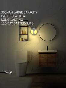 1 đèn LED cảm biến chuyển động thông minh, đèn ngủ đầu giường thoải mái, dùng để trang trí phòng ngủ cho bé và làm quà tặng vào ngày sinh nhật/ngày lễ, đèn ngủ chiếu sáng liên tục khi cho con bú - Sạc USB - Nhiều màu - Xem 7