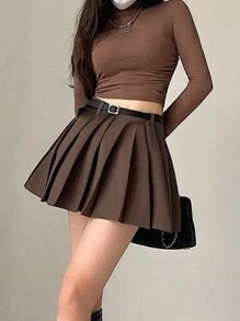 "Pleated Skirt. Classic And Super Versatile. Has Lining At The Bottom." - 淺粉色 - 查看 3