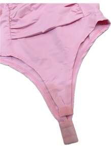 Fkmoda Polyamide Tank Top Bodysuit - Màu Hồng baby - Xem 6