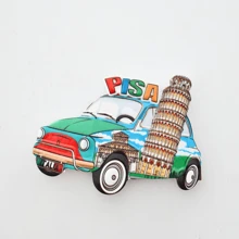 1 pieza Imán para frigorífico del Coliseo Romano, imán para frigorífico de la Torre Inclinada de Pisa, imán para frigorífico de un monumento emblemático de Roma, imán para frigorífico con estilo italiano, imanes decorativos y coloridos para el refrigerador, mejor decoración de cocina