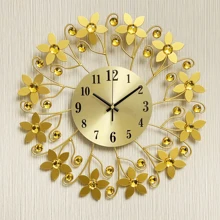 1pc Modern Style Silent Wall Clock, Suitable For Living Room, Kitchen, Bedroom, Office, Metal Crystal Hanging Clock, Battery Powered, Decorative Item (Battery Not Included), 15 Inch, Rama Decor, Home Decor, Room Decor Gift, Birthday Graduation Clock, Bedroom Wall Decor, Dorm Decor, Back To School Decoration - Multicolor - View 11